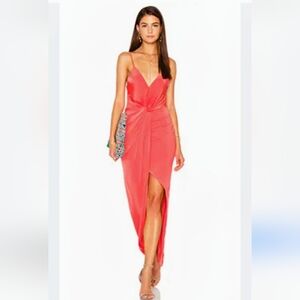 Lover's+Friends Eye Catching  Slinky Jersey Maxi Dress W/ Knotted Waist  Sz M